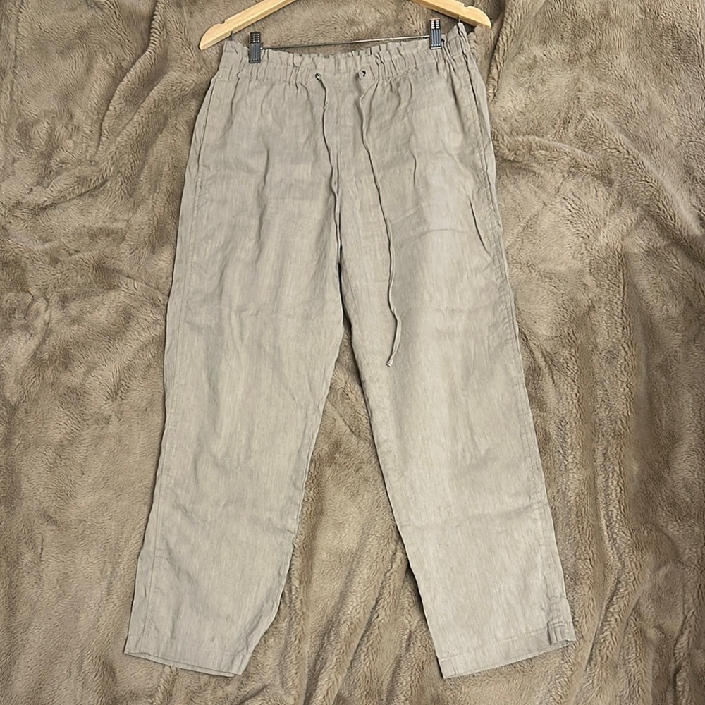 Theory Beige  Linen Pants